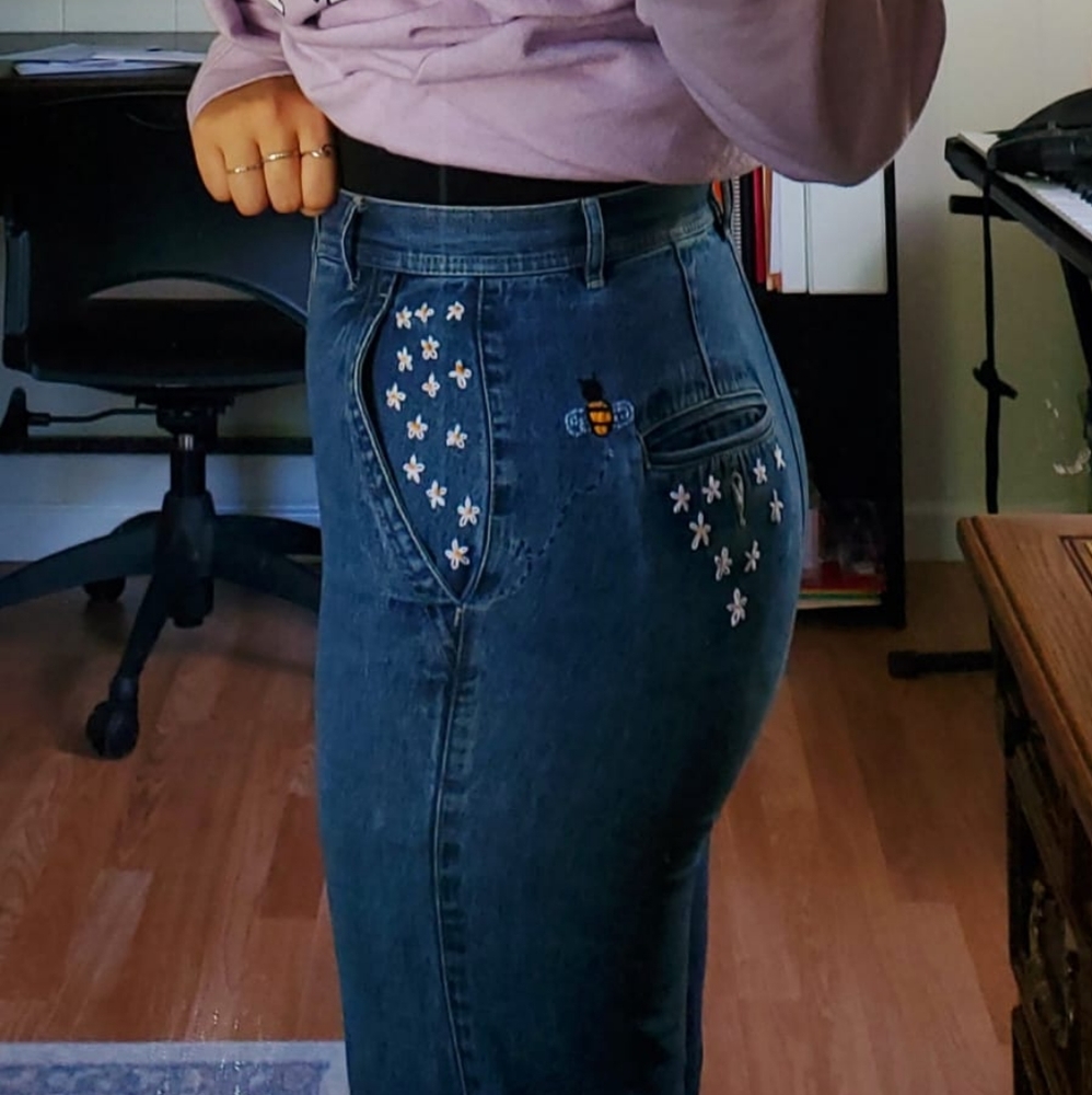 Embroider jeans